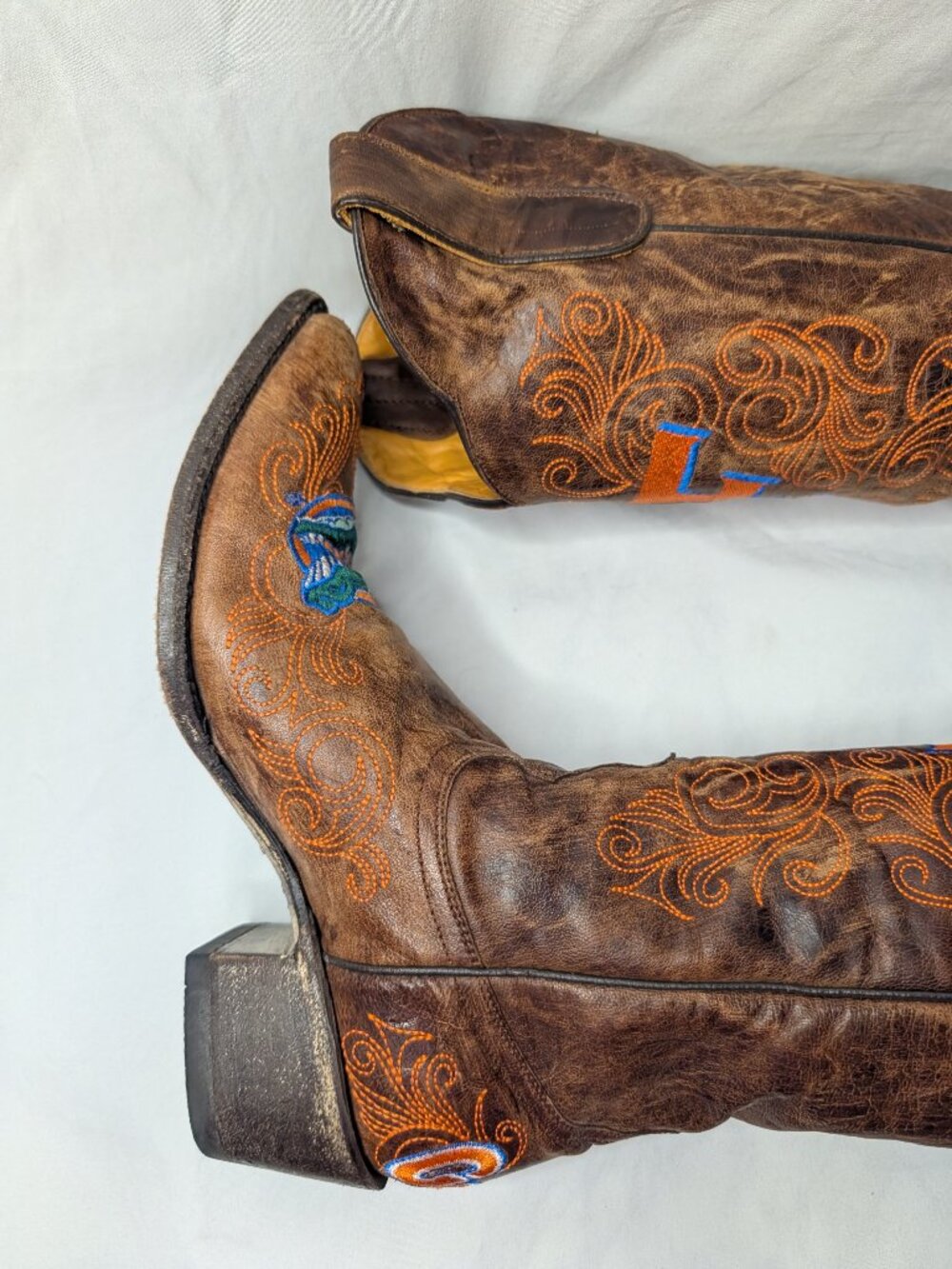 Gameday University of Florida Gators Leather Cowboy Boots Womens 7 UF - Picture 9 of 15